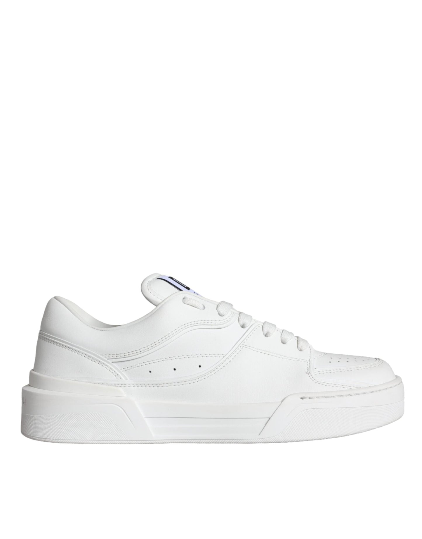 Dolce & Gabbana White Miami Leather Low Top Sneakers Men's Shoes (Pre-Owned)
