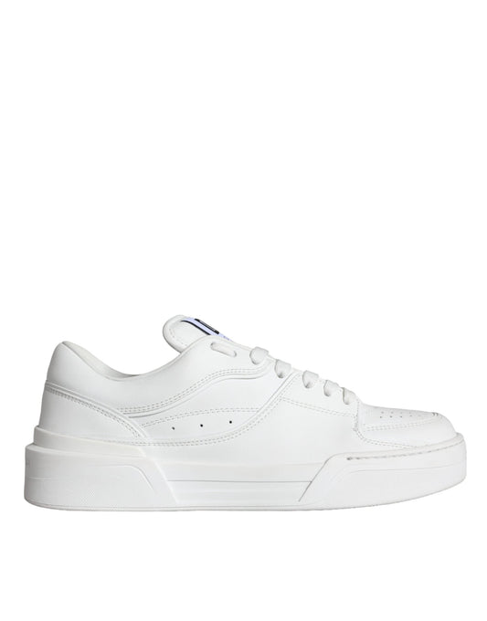 Dolce & Gabbana White Miami Leather Low Top Sneakers Men's Shoes (Pre-Owned)