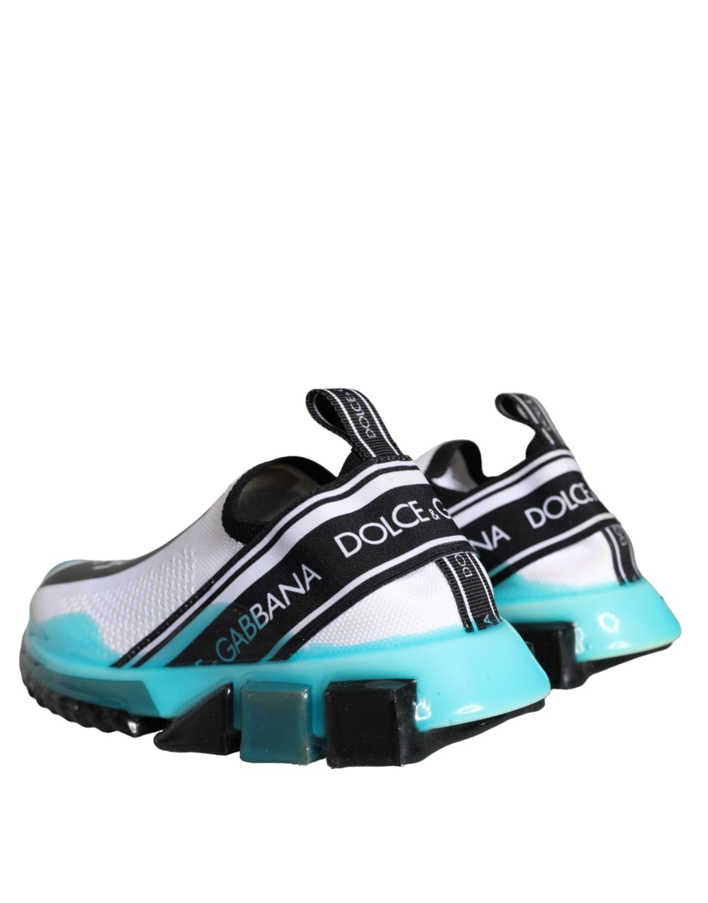 Dolce & Gabbana White Blue Slip On Sorrento Sneakers Women's Shoes (Pre-Owned)