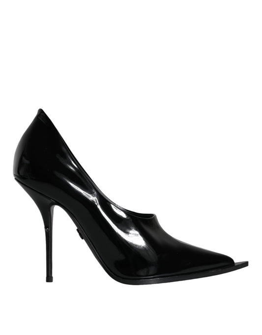 Dolce & Gabbana Black Patent Leather High Heels Pumps Women's Shoes (Pre-Owned)