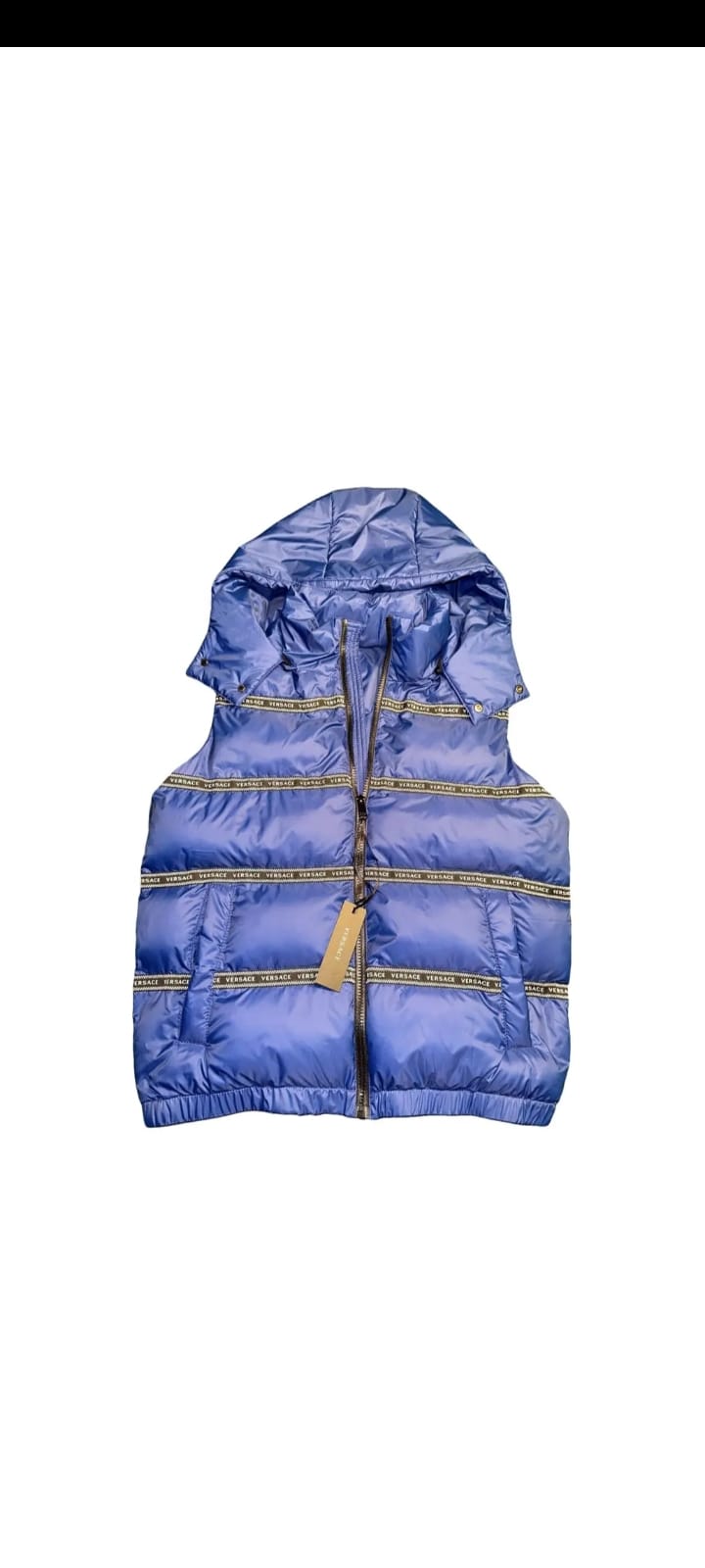 Versace Blue Polyester Men's Vest