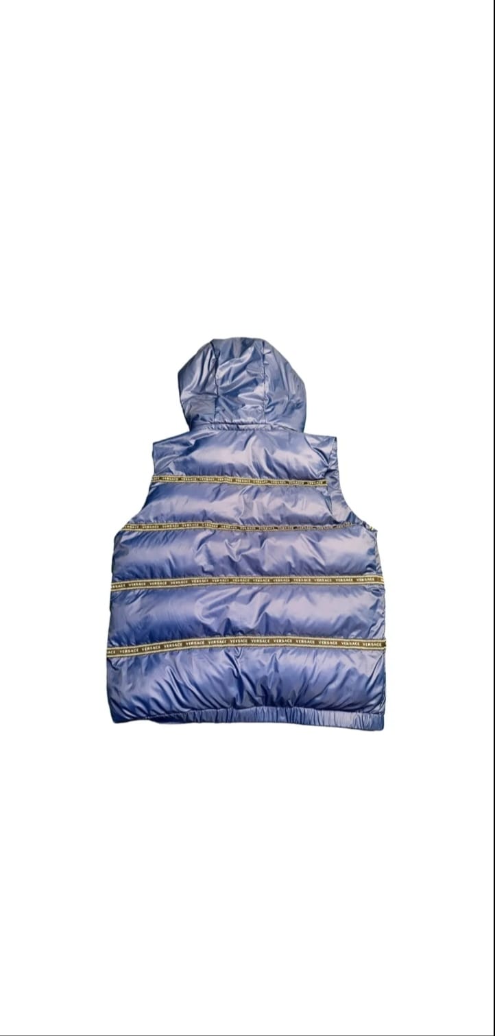 Versace Blue Polyester Men's Vest