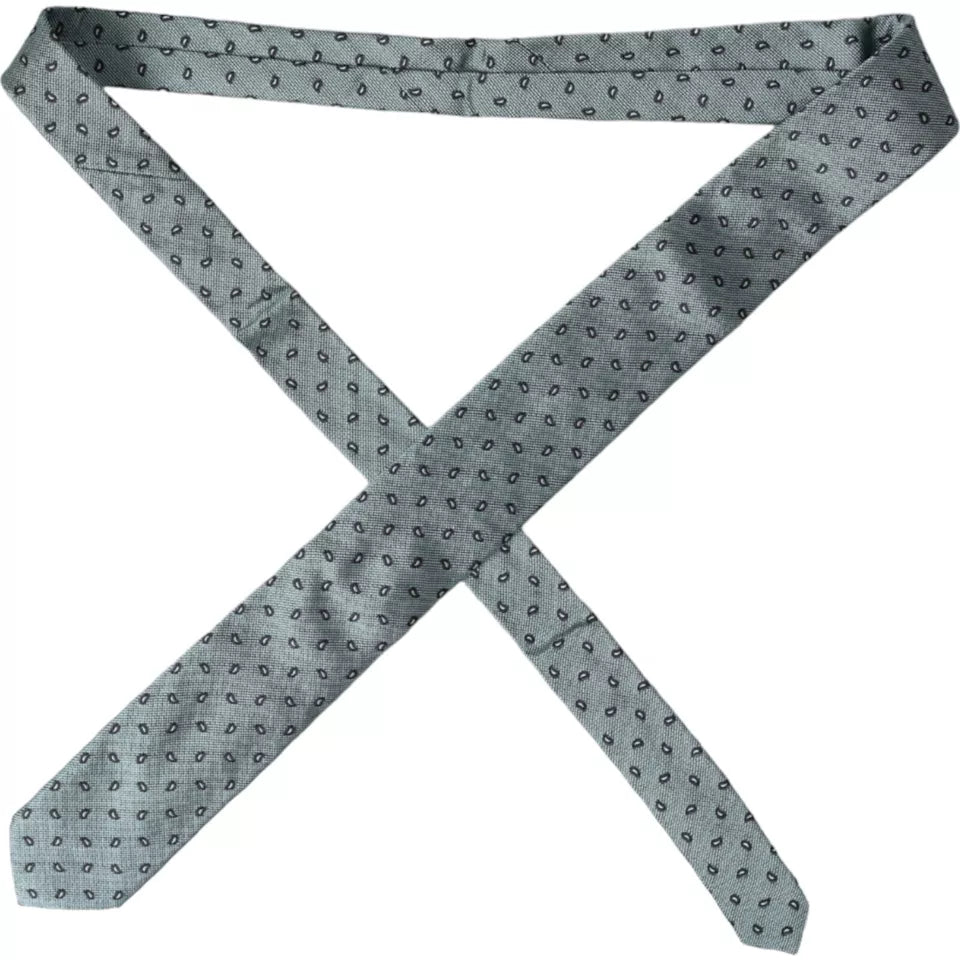 Dolce & Gabbana Green 100% Silk Patterned Adjustable Men Men's Tie