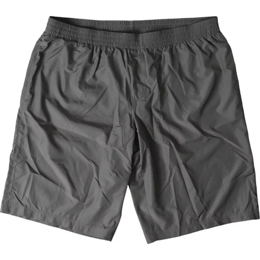 Dolce & Gabbana Dark Gray Polyester Beachwear Shorts Swimwear Men's Men (Pre-Owned)