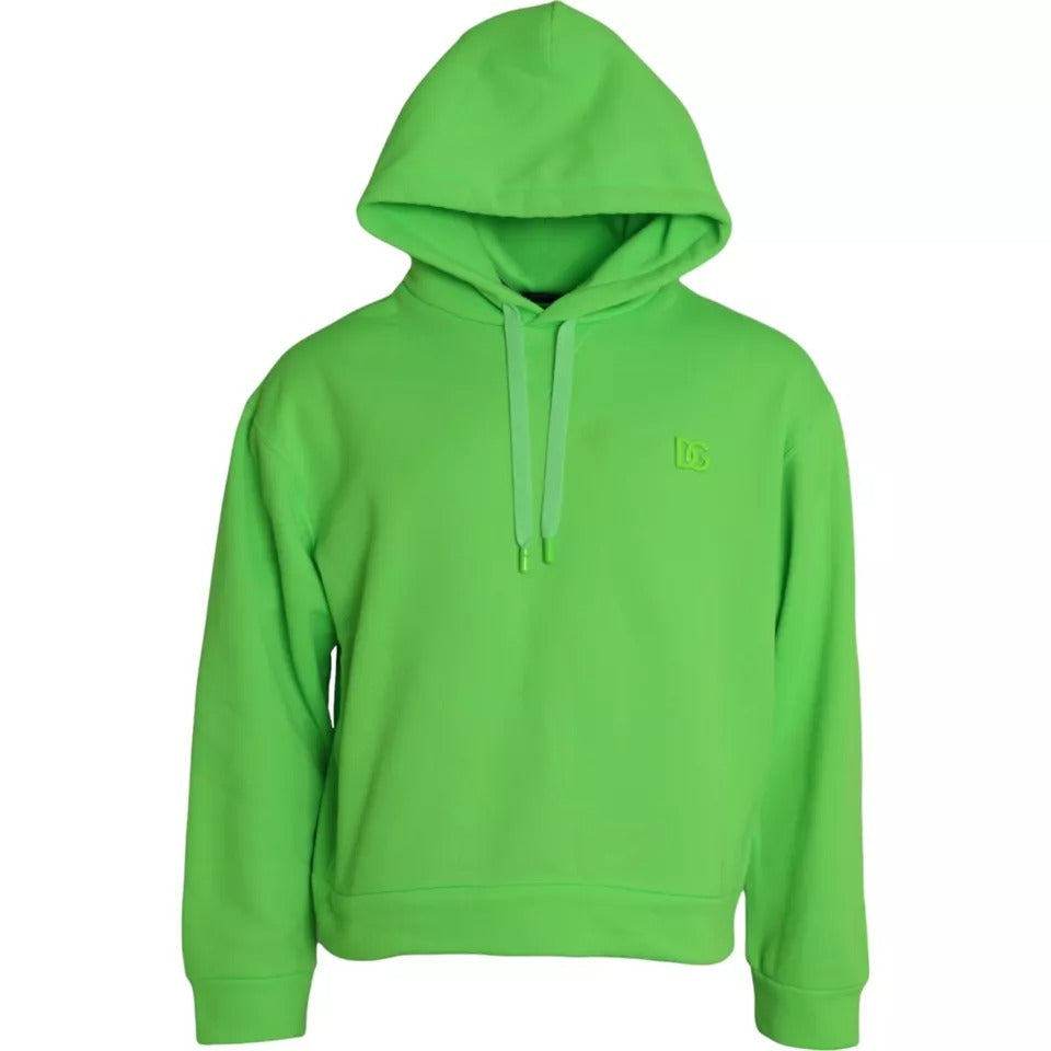 Dolce & Gabbana Green Logo Hooded Pullover Sweatshirt Men's Sweater (Pre-Owned)