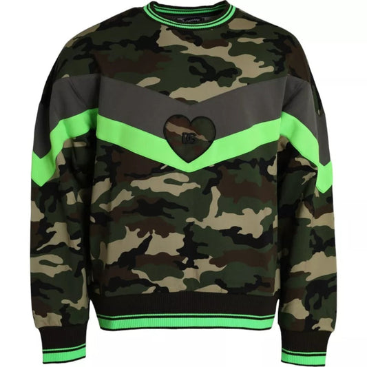 Dolce & Gabbana Multicolor Camouflage Sweatshirt Men's Sweater (Pre-Owned)