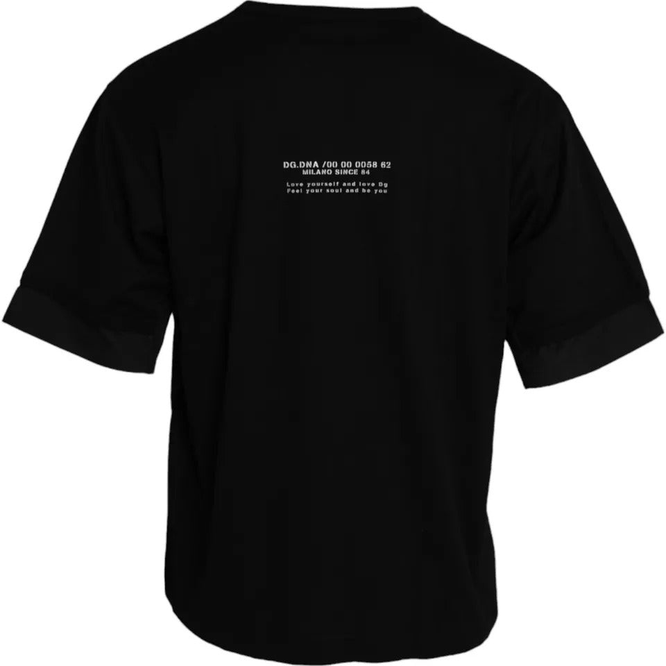 Dolce & Gabbana Black Cotton Pocket Short Sleeves Men Men's T-shirt