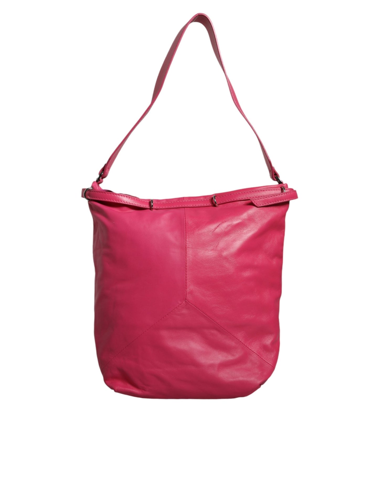 Patrizia Pepe Fuchsia Pink Leather Shoulder Purse Tote Women's Bag (Pre-Owned)