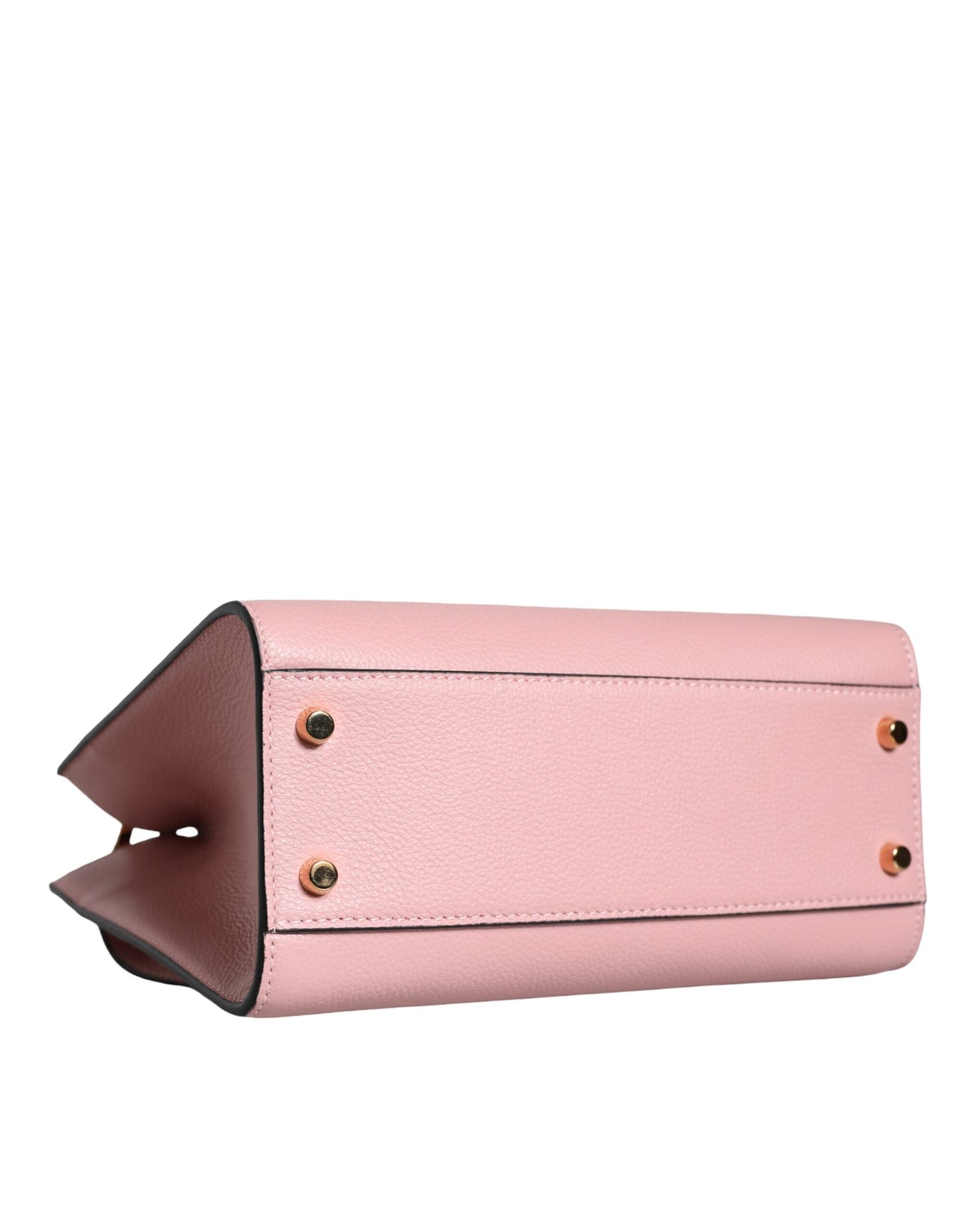 Versace Pink Small Top Handle Grainy Calf Leather Crossbody Women's Bag