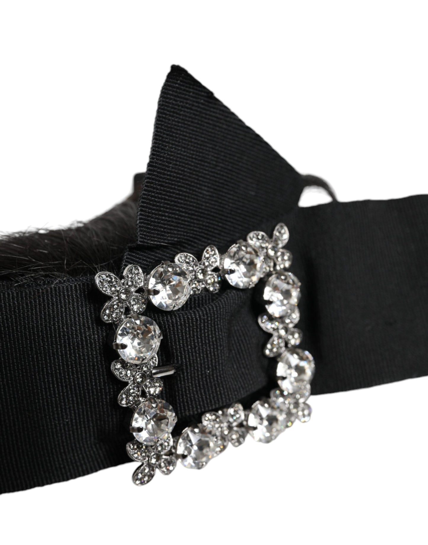 Dolce & Gabbana Black Hair Parrucchiera Crystal Headband Women's Diadem
