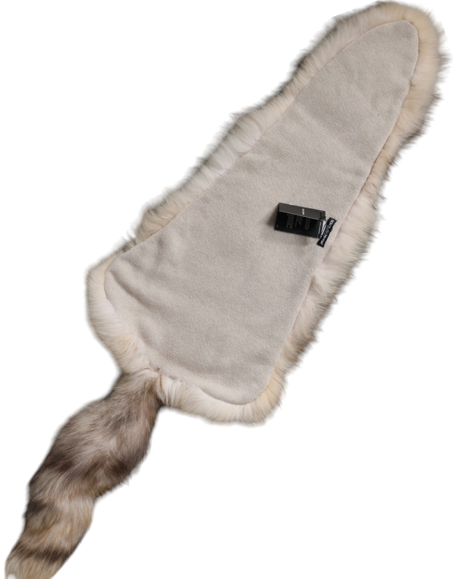 Dolce & Gabbana Brown Frost Fox Fur Neck Warmer Winter Women's Scarf