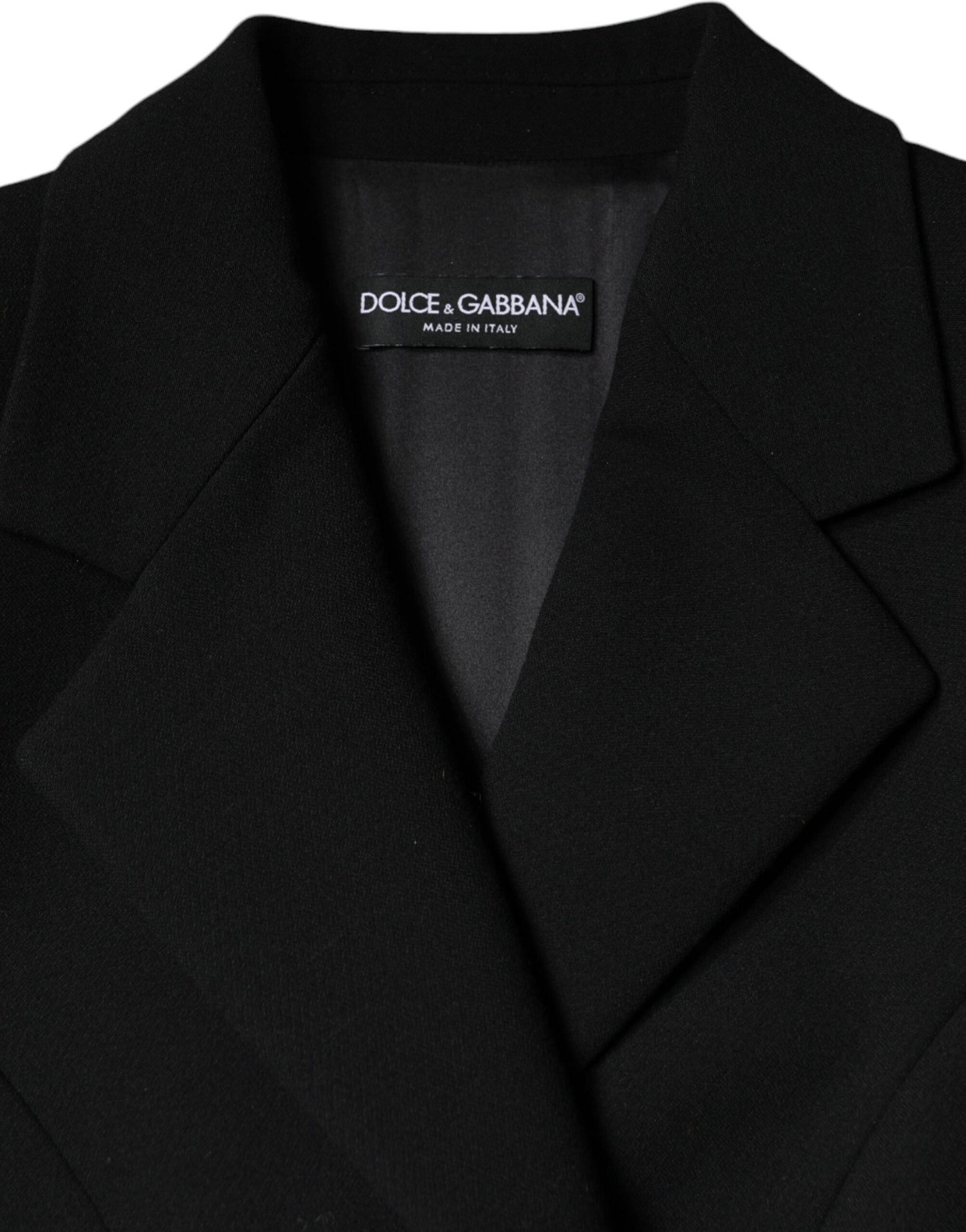 Dolce & Gabbana Black Double Breasted Trench Coat  Jacket (Pre-Owned)