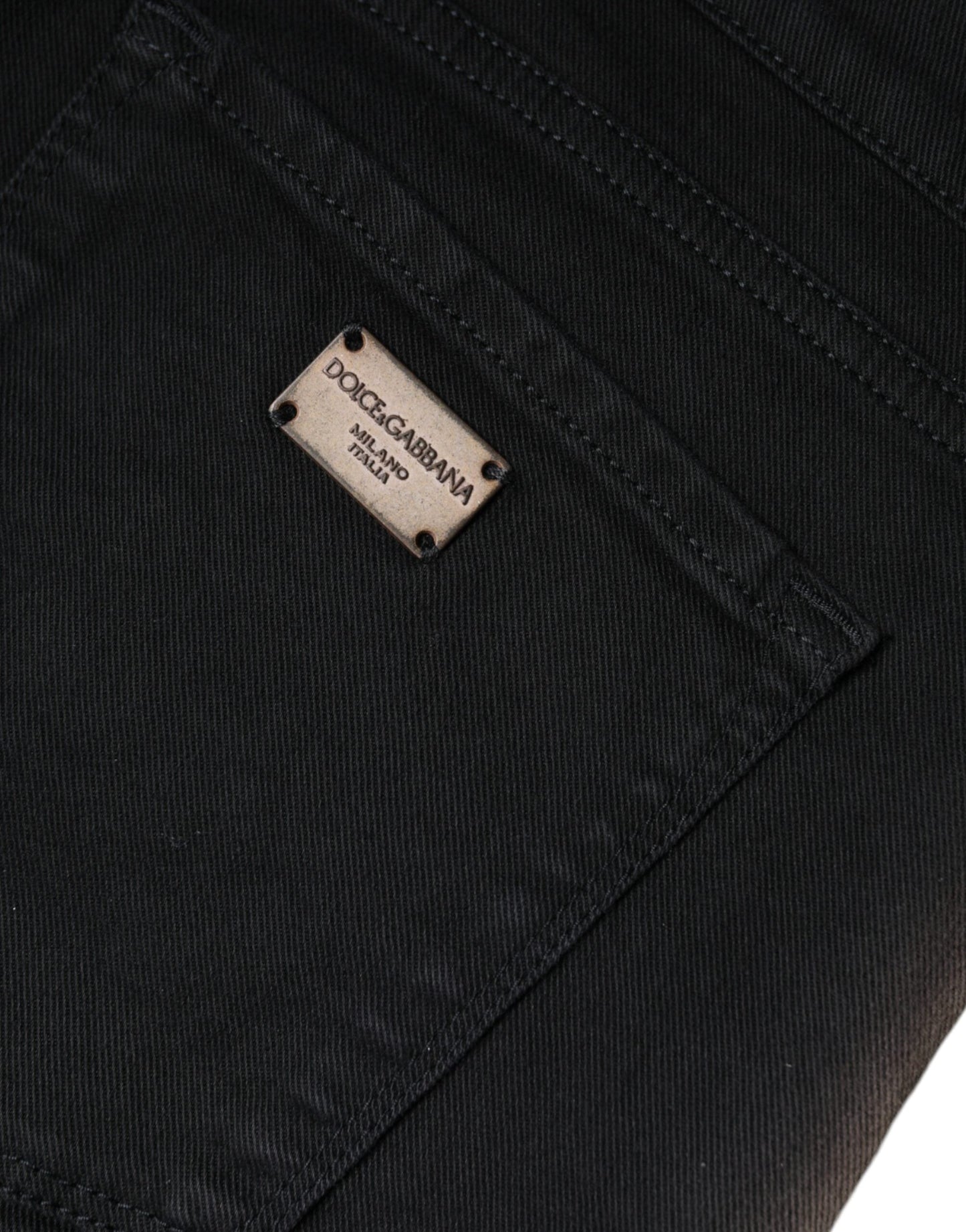 Dolce & Gabbana Black Cotton Stretch Skinny Denim Women's Jeans