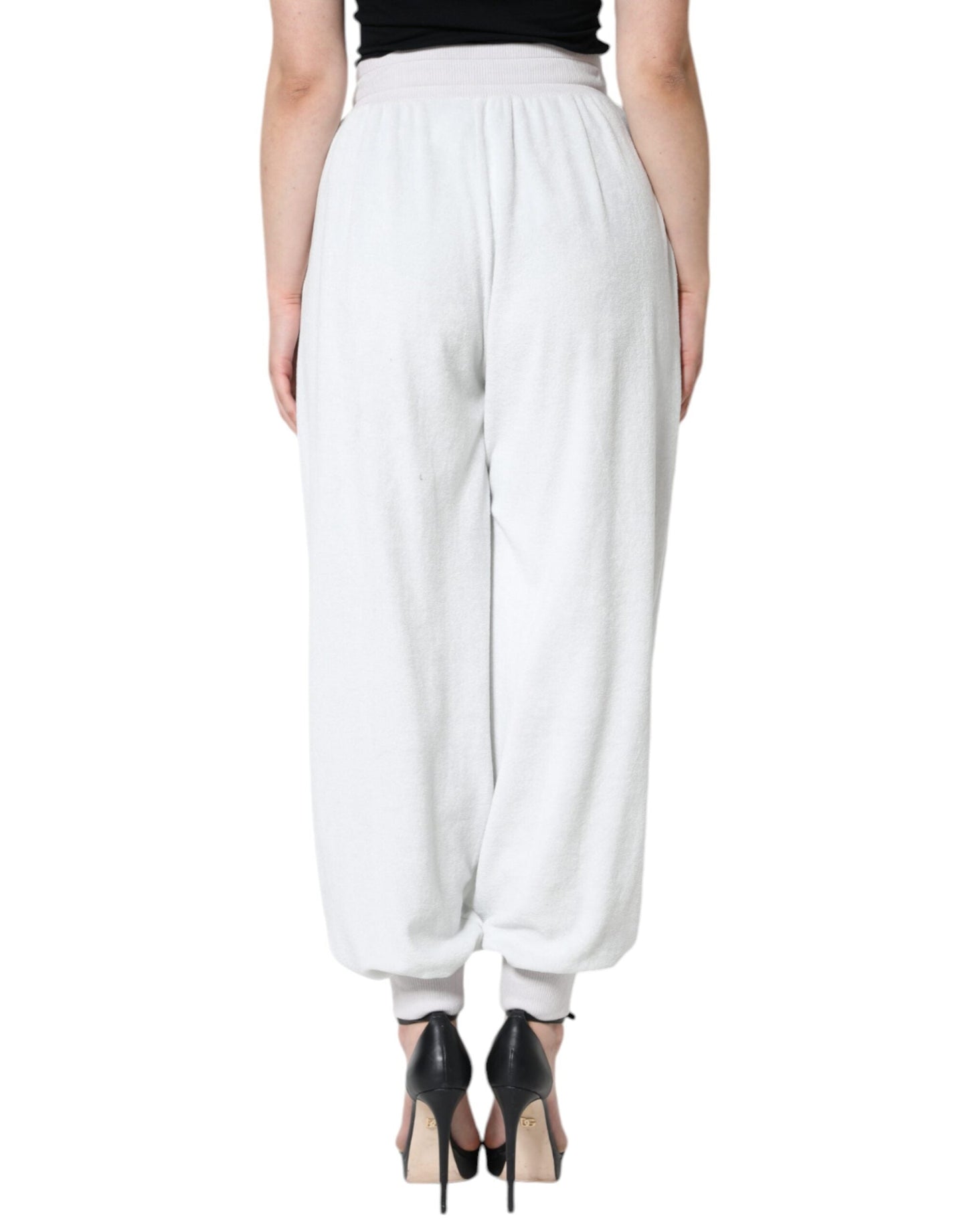 Dolce & Gabbana White Nylon Jogger SweatWomen's Women's Pants