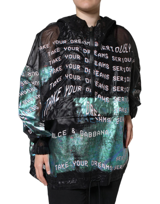 Dolce & Gabbana Multicolor Print Hooded Sweatshirt Women's Sweater