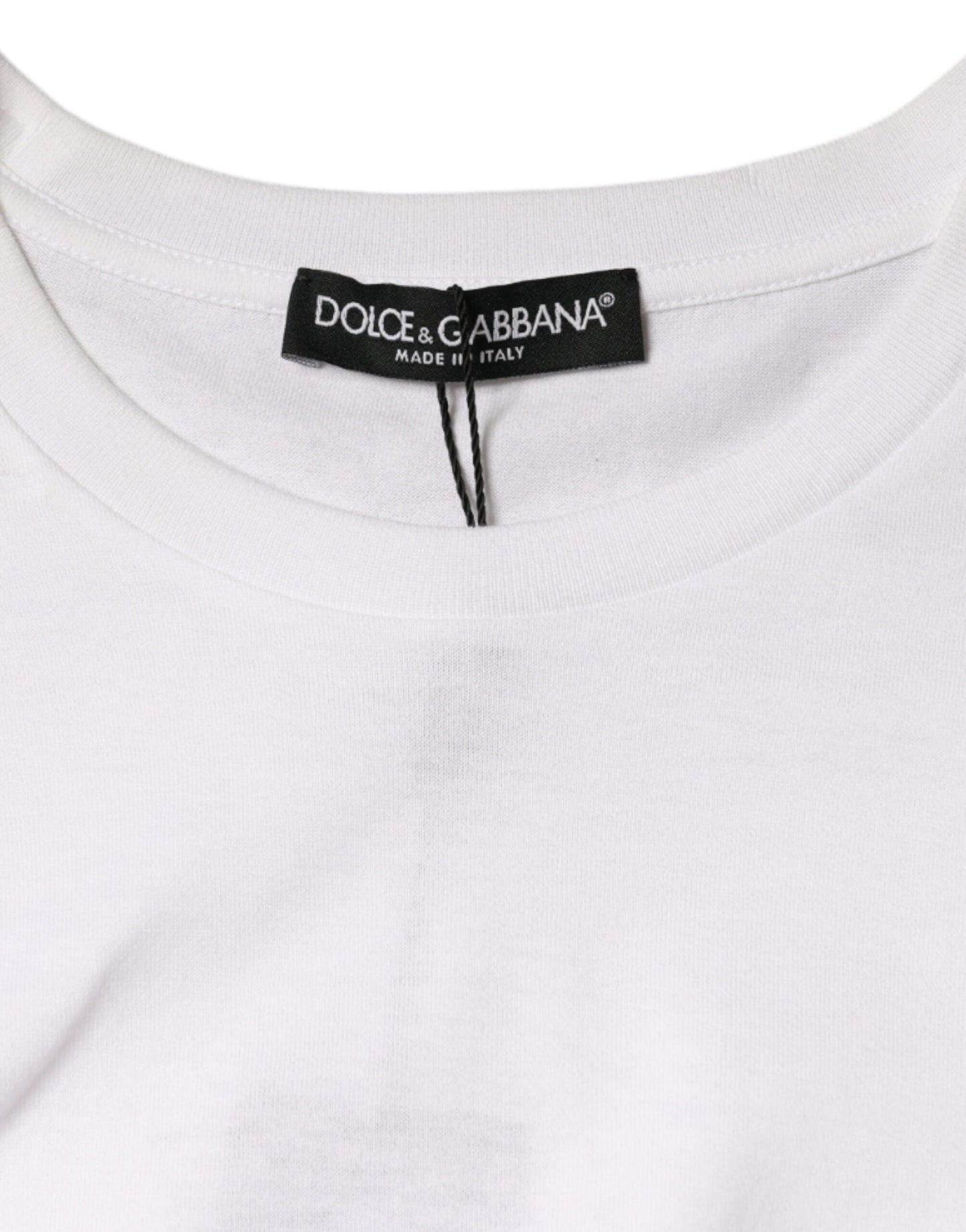 Dolce & Gabbana White Cotton Sleeveless Crew Neck Women's T-shirt (Pre-Owned)