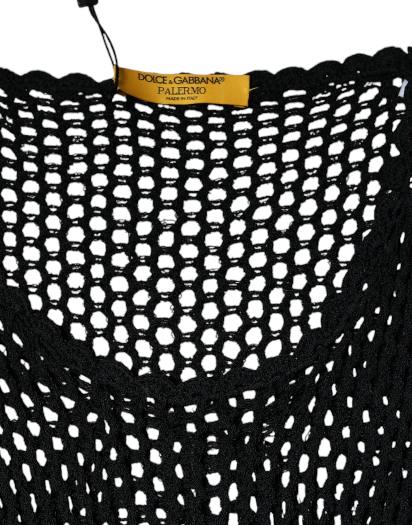 Dolce & Gabbana Black Mesh See Through Sleeveless Tank Women's Top