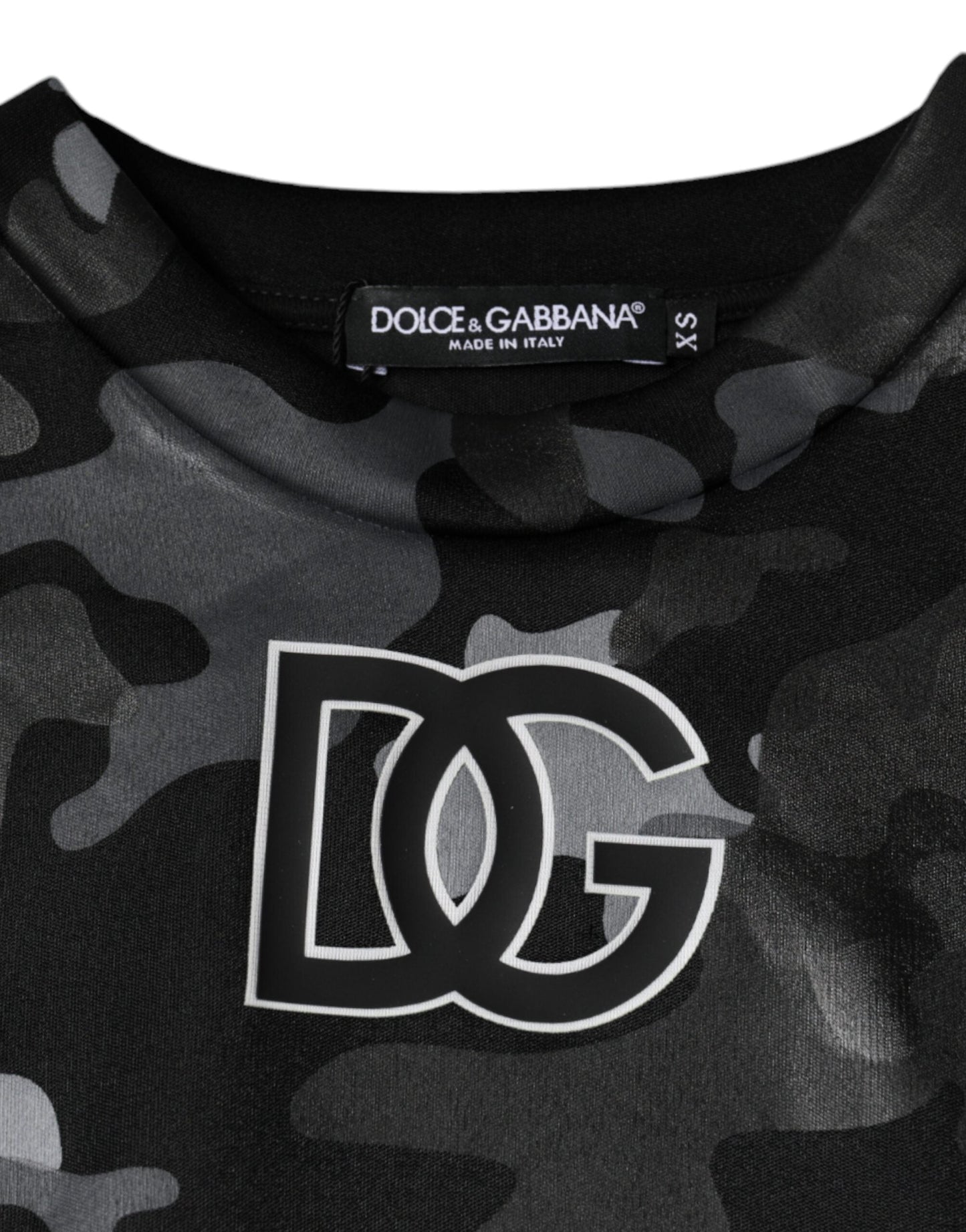 Dolce & Gabbana Black Camouflage Round Neck Sweatshirt Women's Sweater