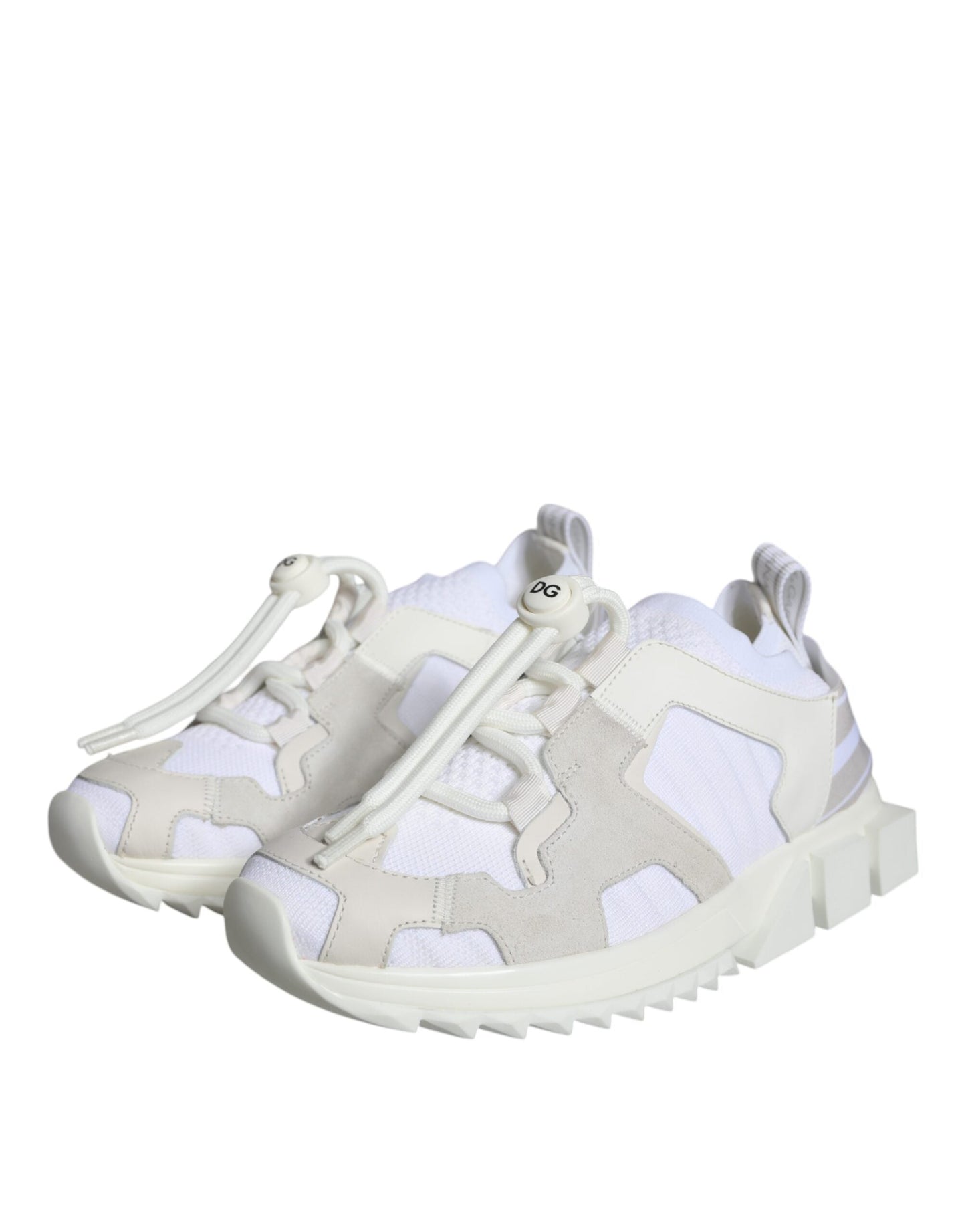 Dolce & Gabbana White Mesh Sorrento Trekking Sneakers Women's Shoes