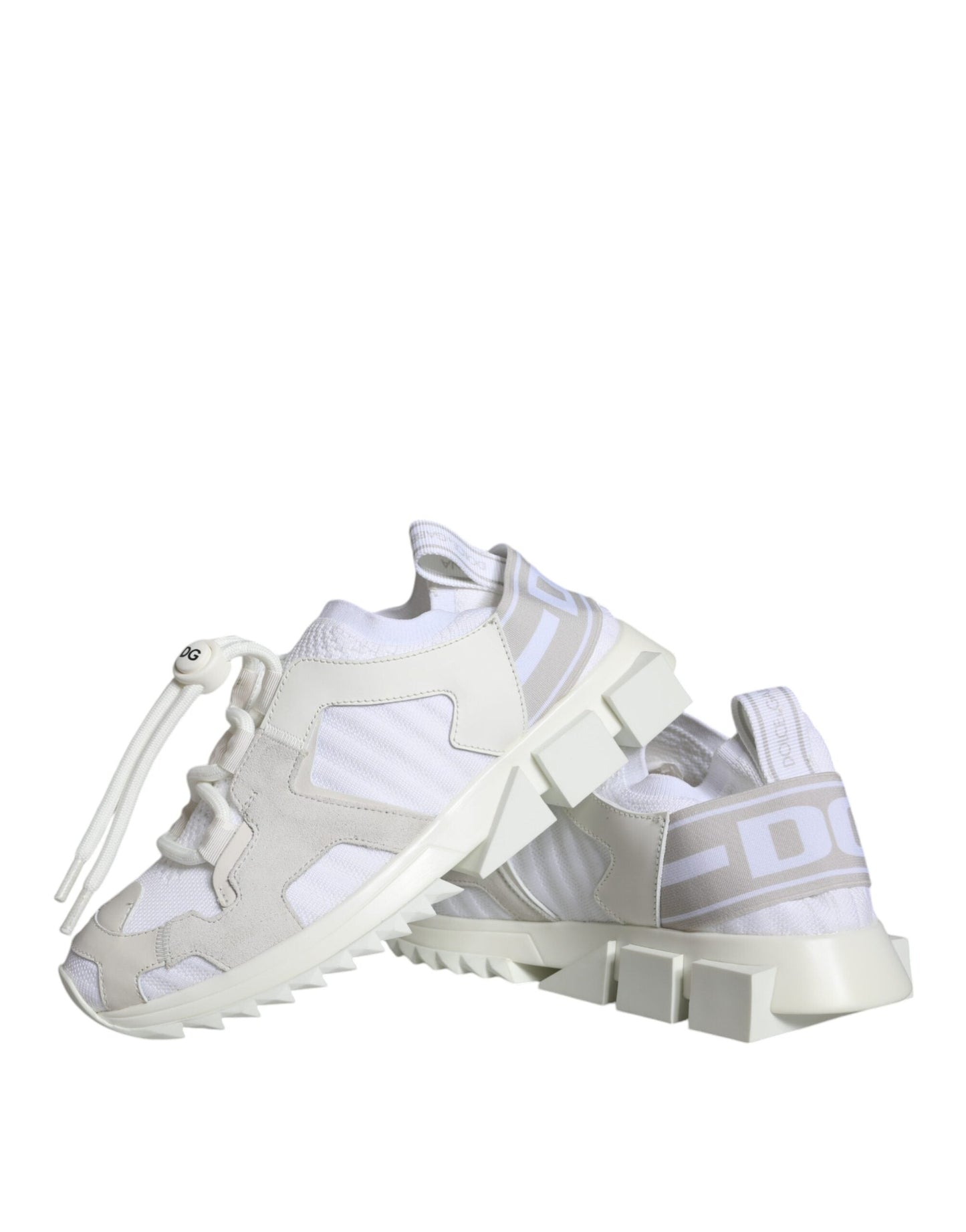 Dolce & Gabbana White Mesh Sorrento Trekking Sneakers Women's Shoes