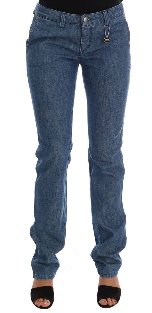 Costume National Blue Wash Cotton Slim Denim Women's Jeans