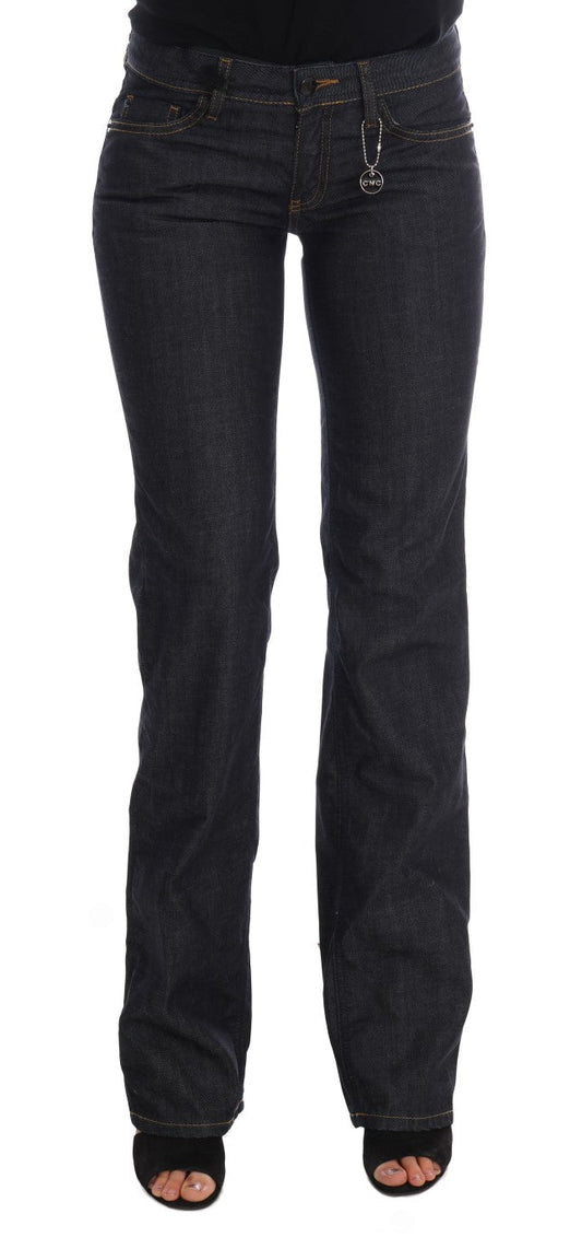 Costume National Dark Blue Cotton Classic Fit Women's Jeans