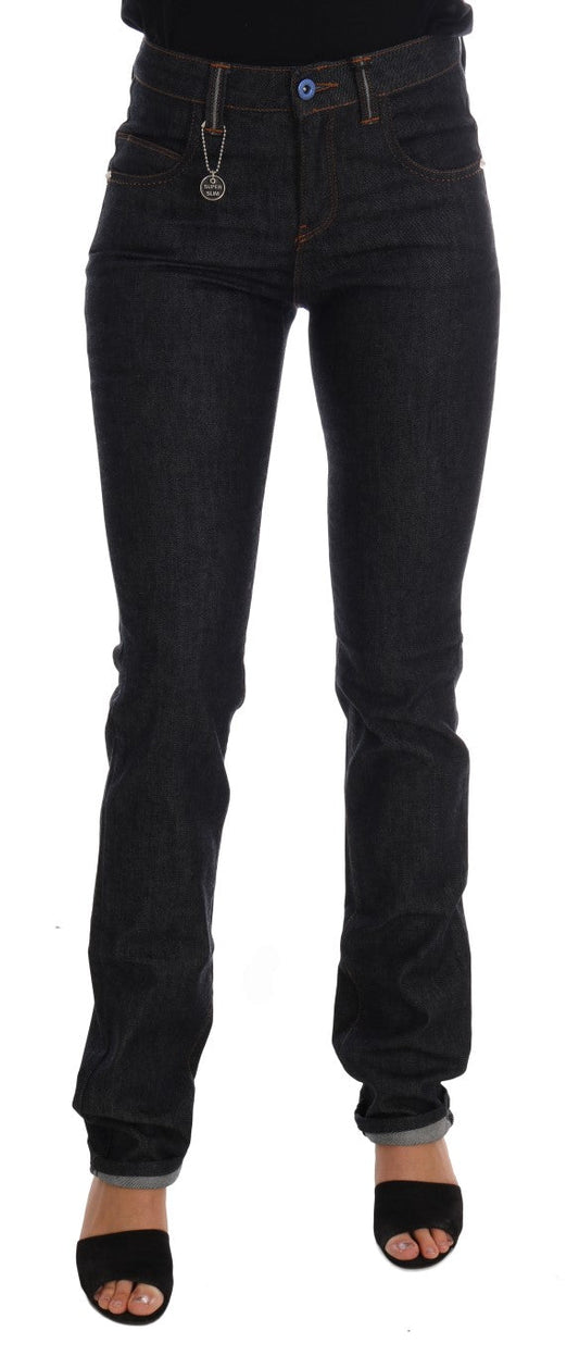 Costume National Blue Cotton Stretch Slim Fit Women's Jeans