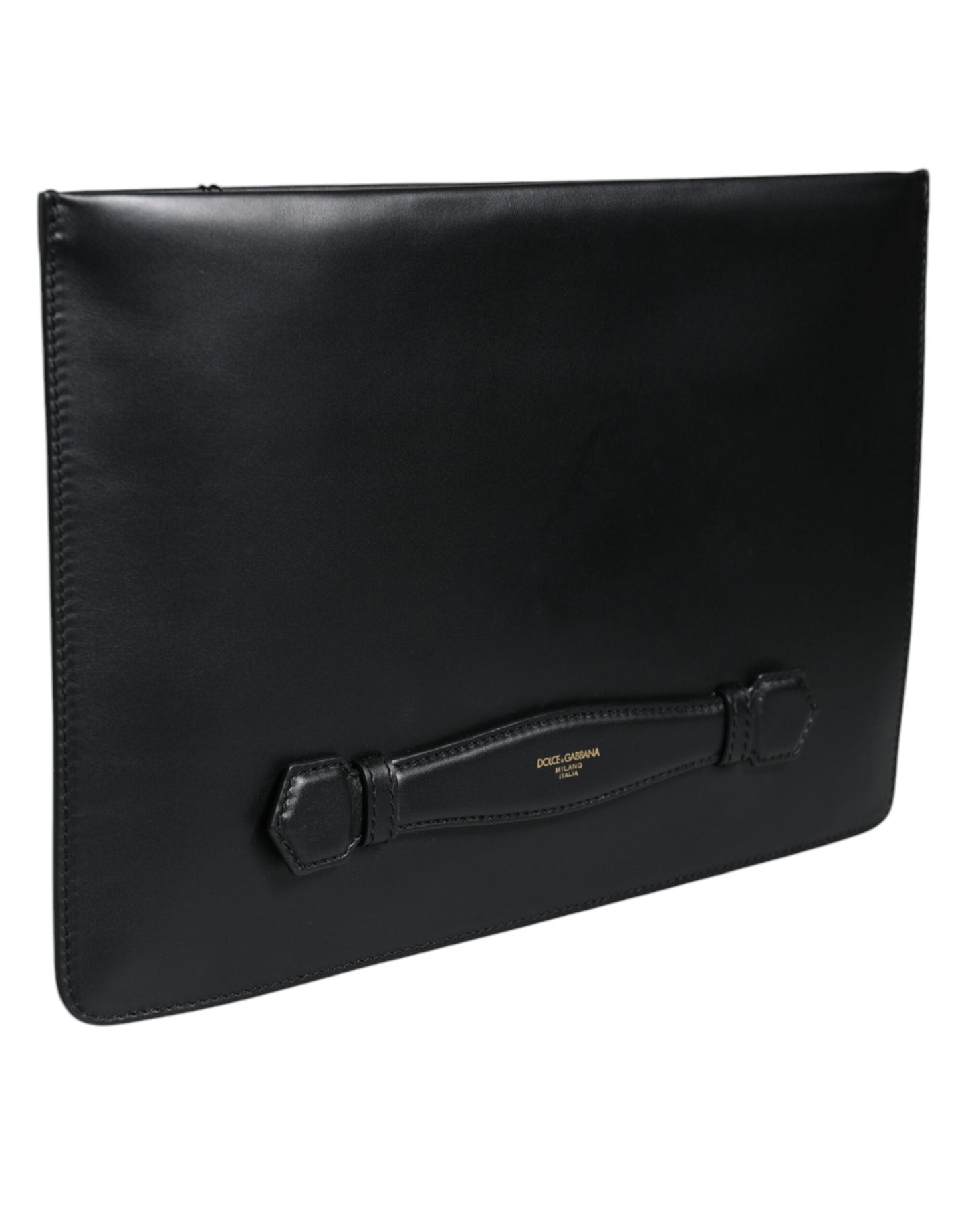 Dolce & Gabbana Black Calfskin Leather Mediterranean Pouch Women's Bag (Pre-Owned)