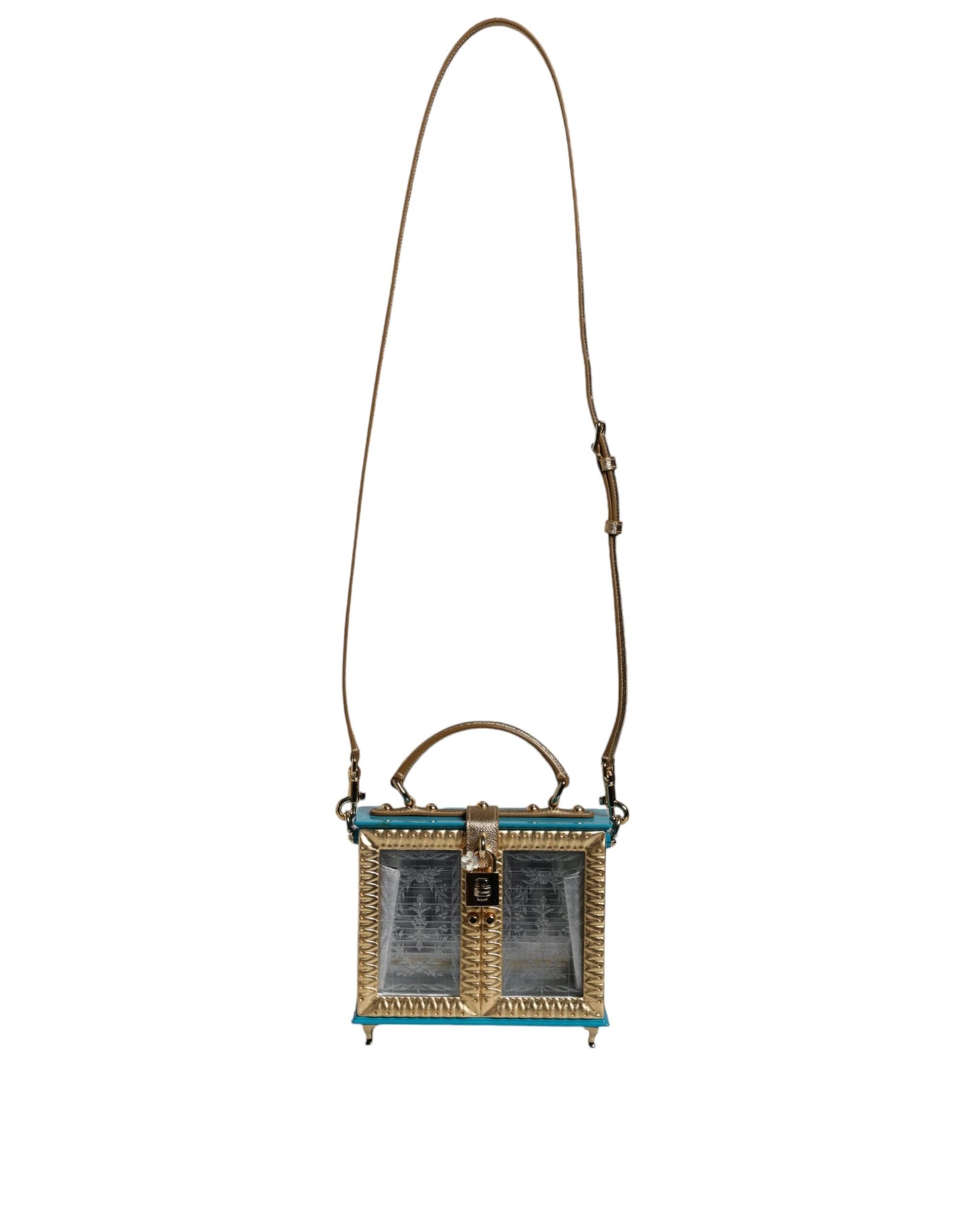 Dolce & Gabbana Multicolor Wood Leather Clutch Shoulder Women's Bag (Pre-Owned)
