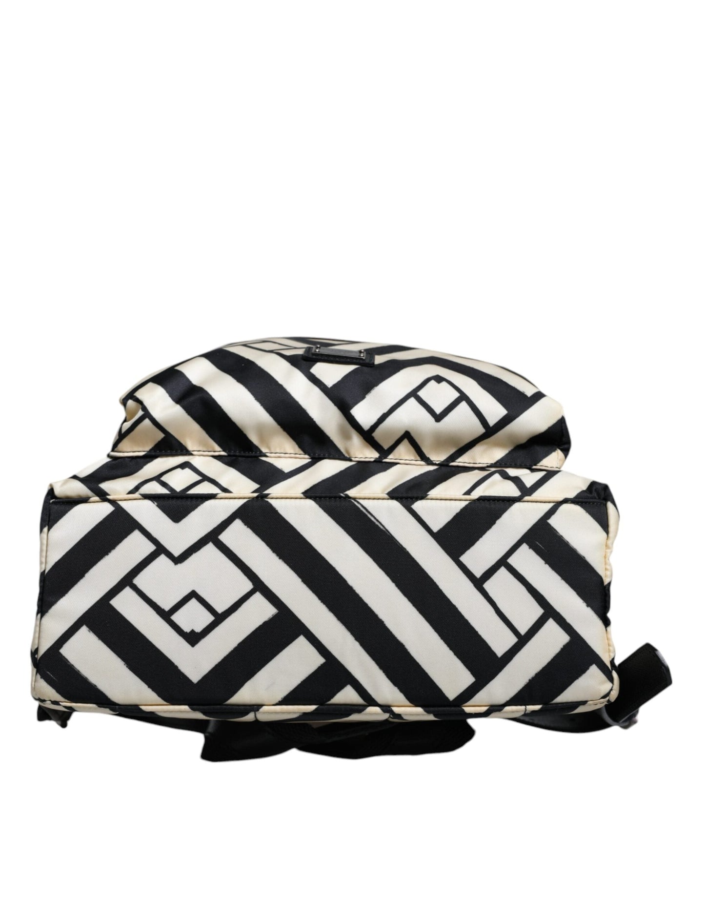 Dolce & Gabbana Black White Nylon Leather Travel Back Pack Women's Bag (Pre-Owned)