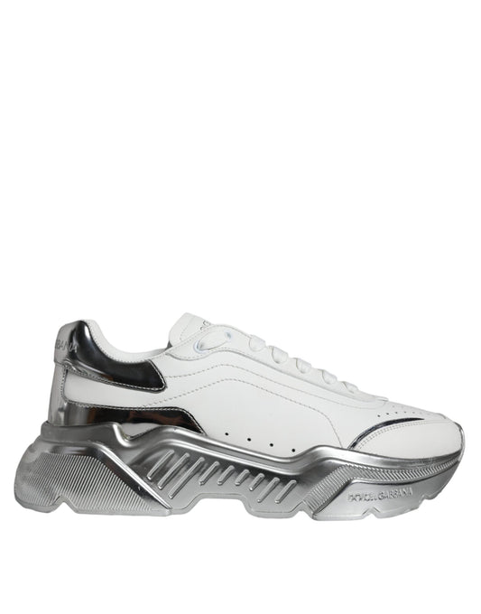 Dolce & Gabbana White Silver Daymaster Low Top Sneakers Men's Shoes (Pre-Owned)
