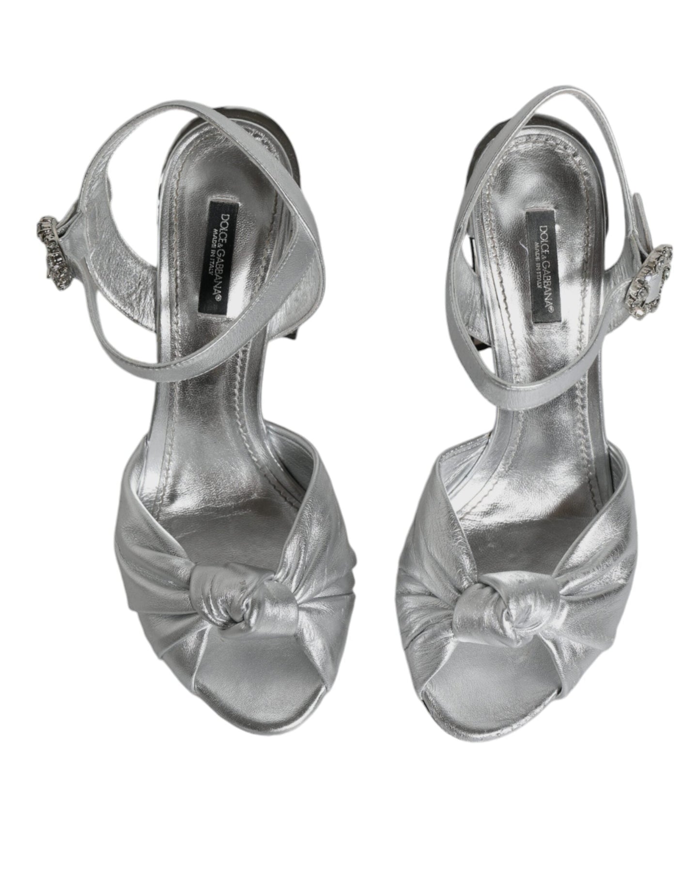 Dolce & Gabbana Silver Mirror Heels KEIRA Sandals Women's Shoes (Pre-Owned)