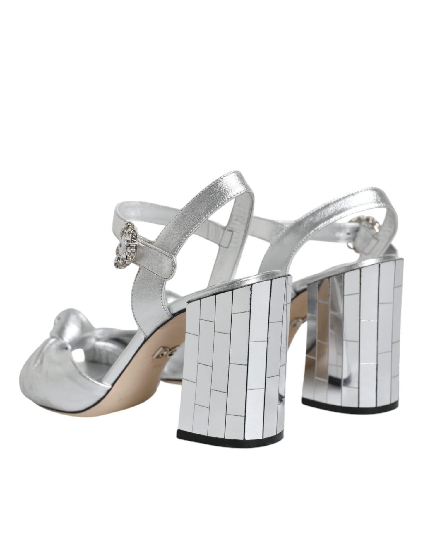 Dolce & Gabbana Silver Mirror Heels KEIRA Sandals Women's Shoes (Pre-Owned)
