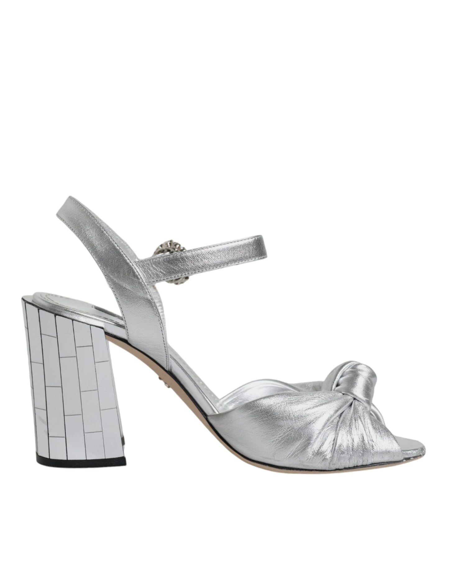 Dolce & Gabbana Silver Mirror Heels KEIRA Sandals Women's Shoes (Pre-Owned)