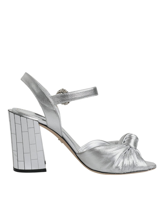 Dolce & Gabbana Silver Mirror Heels KEIRA Sandals Women's Shoes (Pre-Owned)