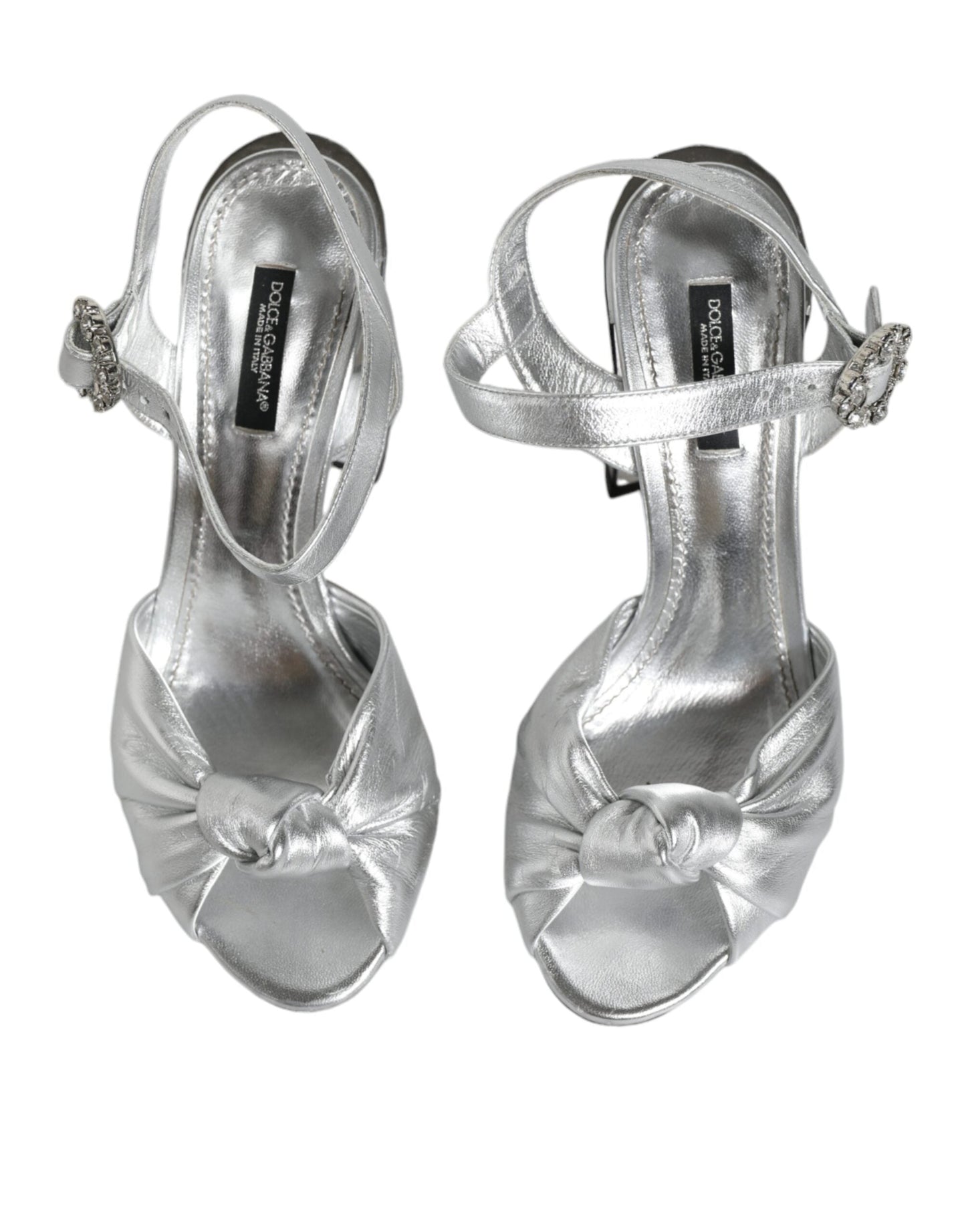 Dolce & Gabbana Silver Mirror Heels KEIRA Sandals Women's Shoes (Pre-Owned)