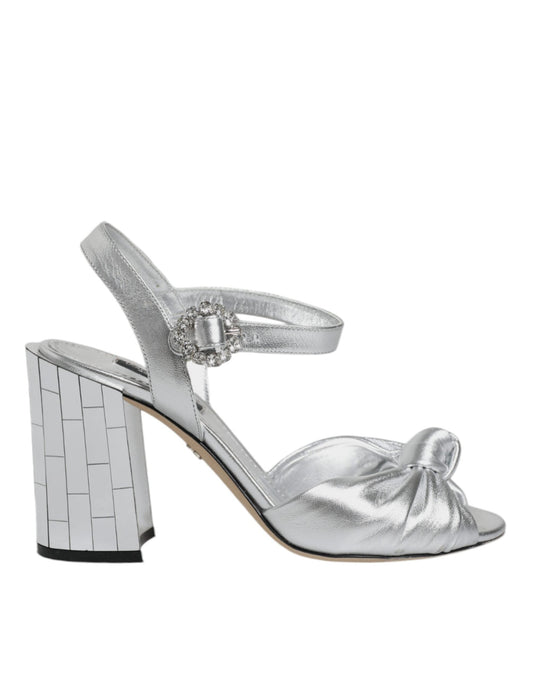 Dolce & Gabbana Silver Mirror Heels KEIRA Sandals Women's Shoes (Pre-Owned)