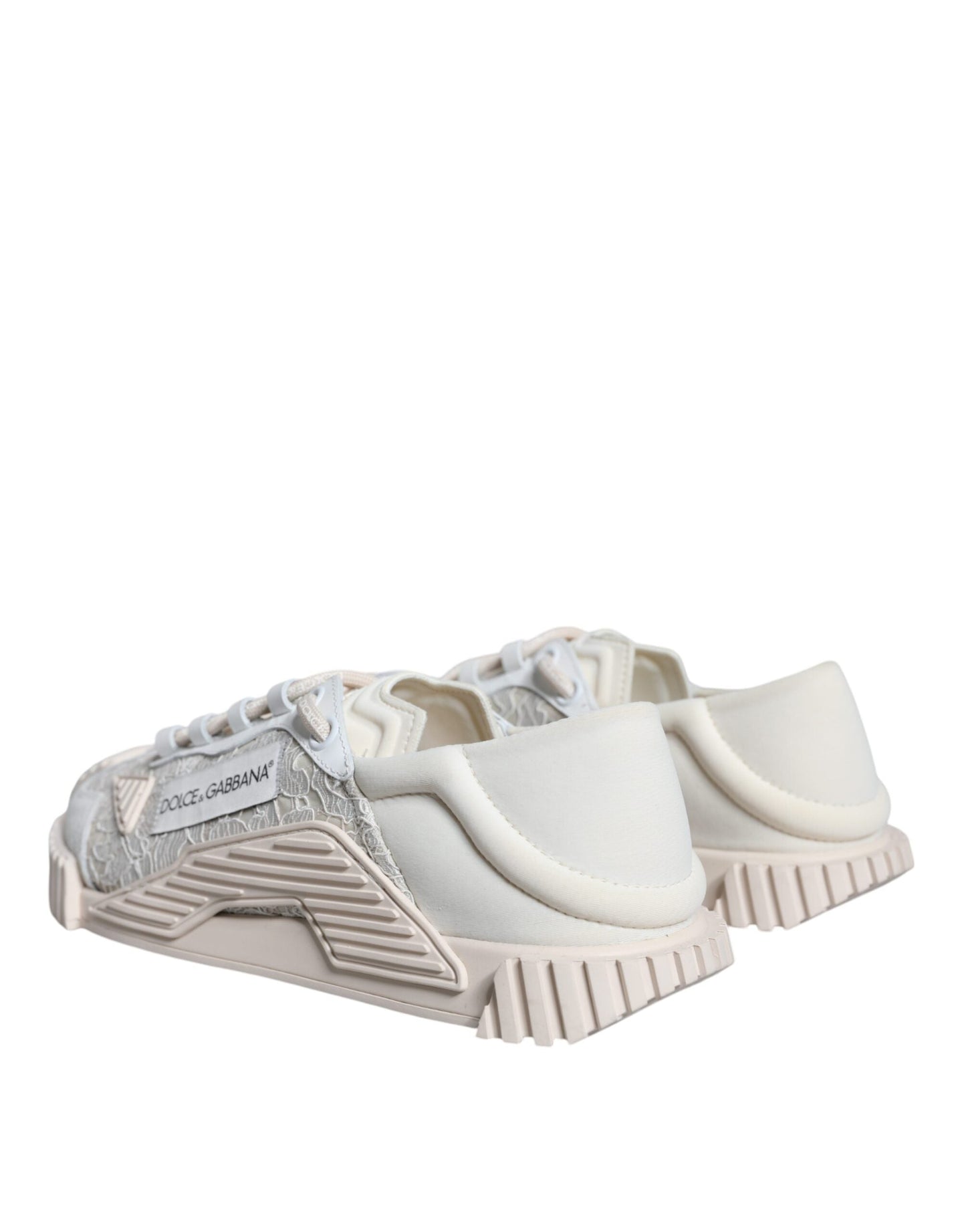 Dolce & Gabbana White Lace NS1 Low Top Sneaker Sports Women's Shoes (Pre-Owned)