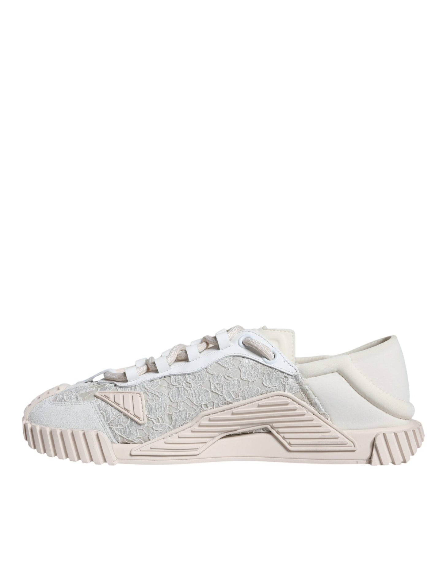 Dolce & Gabbana White Lace NS1 Low Top Sneaker Sports Women's Shoes (Pre-Owned)