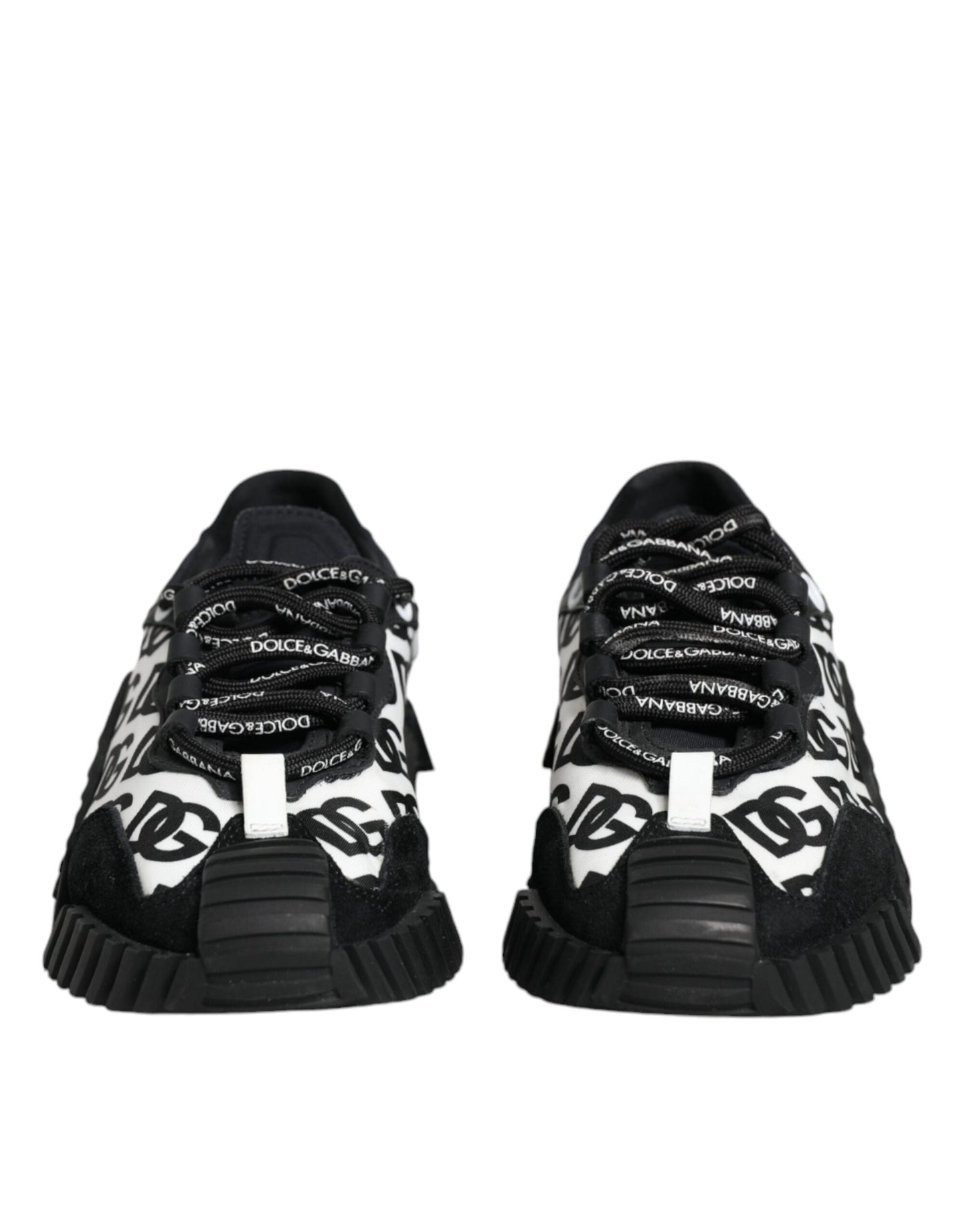 Dolce & Gabbana Black Logo Lace Up Low Top NS1 Sneakers Women's Shoes (Pre-Owned)