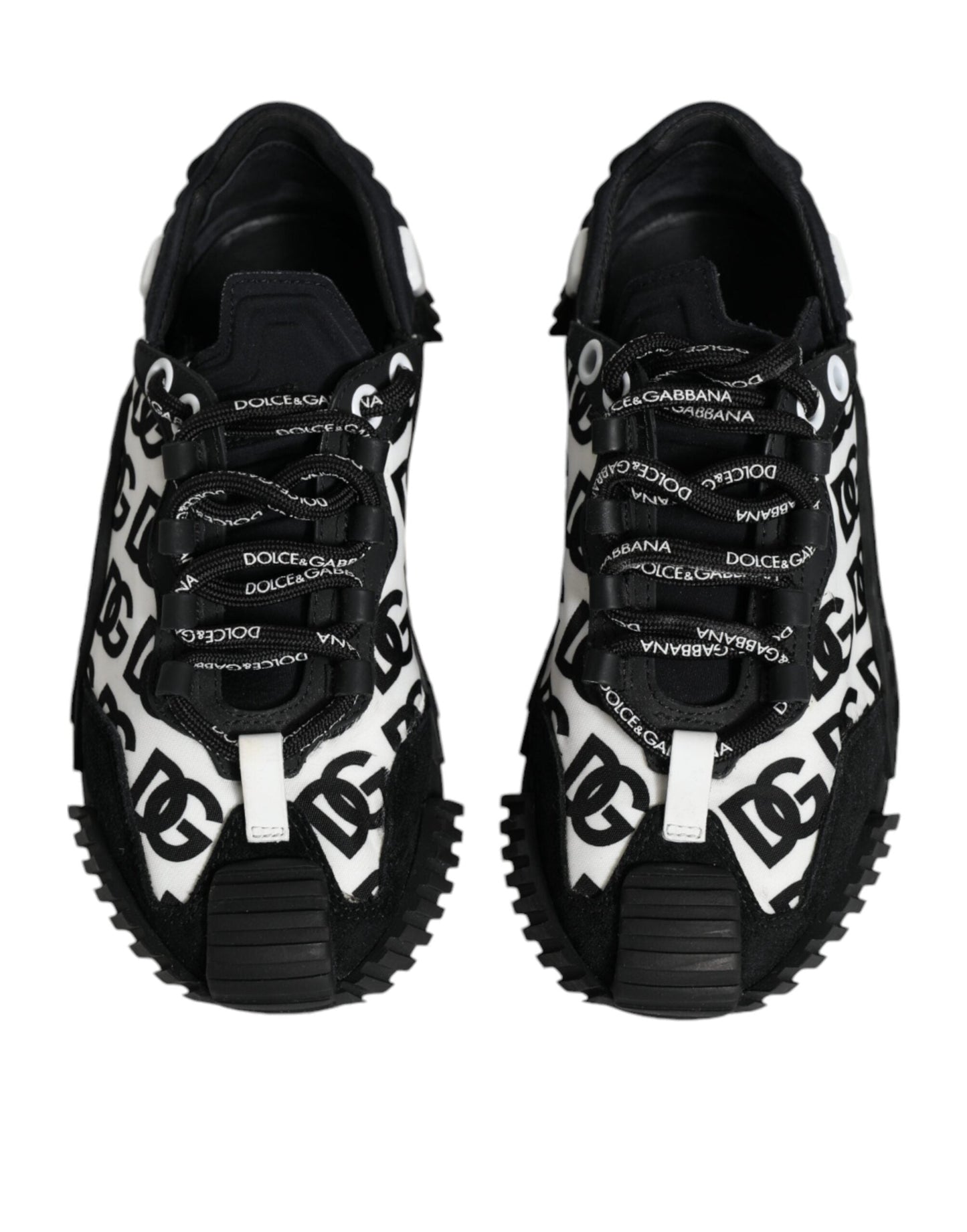 Dolce & Gabbana Black Logo Lace Up Low Top NS1 Sneakers Women's Shoes (Pre-Owned)