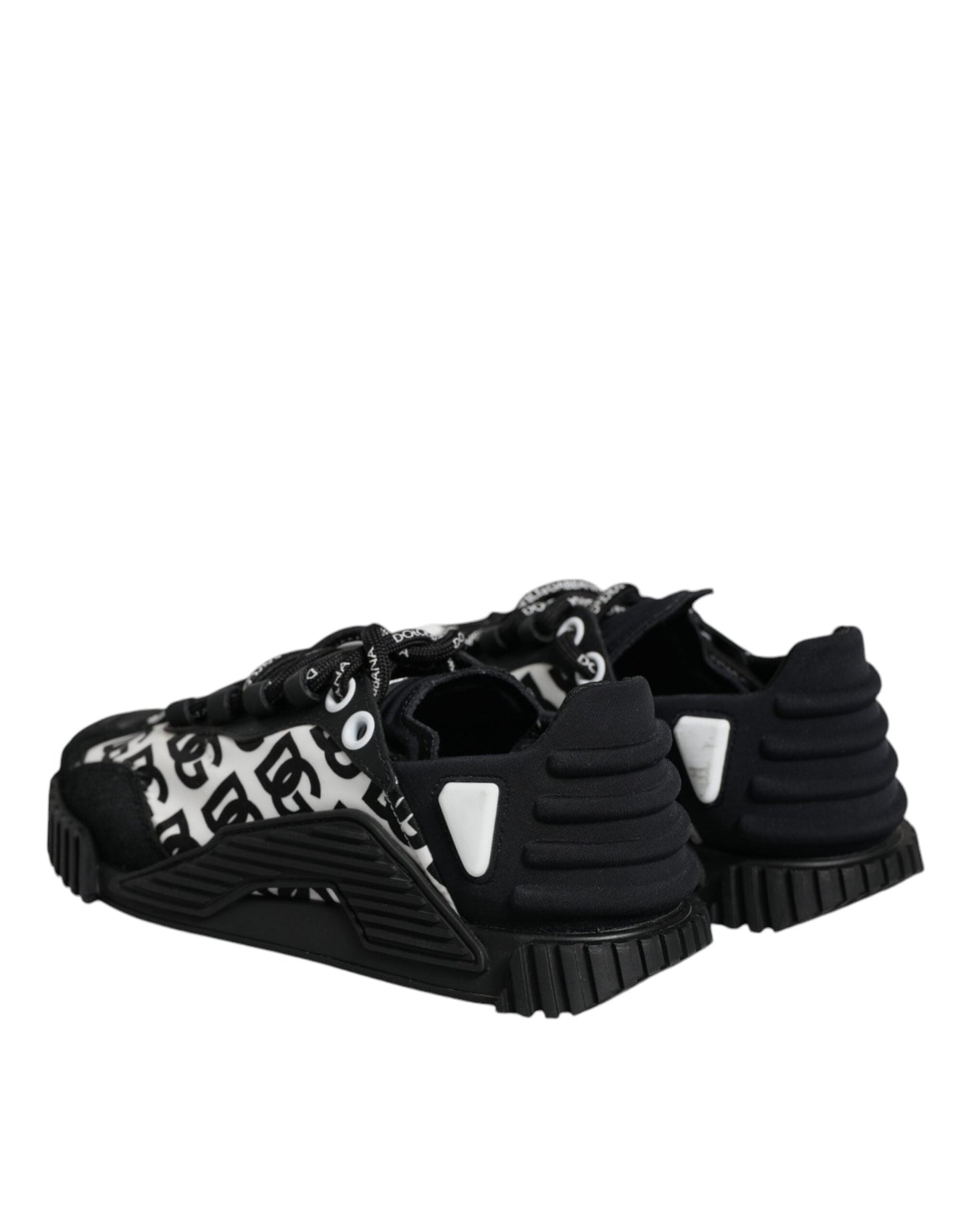Dolce & Gabbana Black Logo Lace Up Low Top NS1 Sneakers Women's Shoes (Pre-Owned)