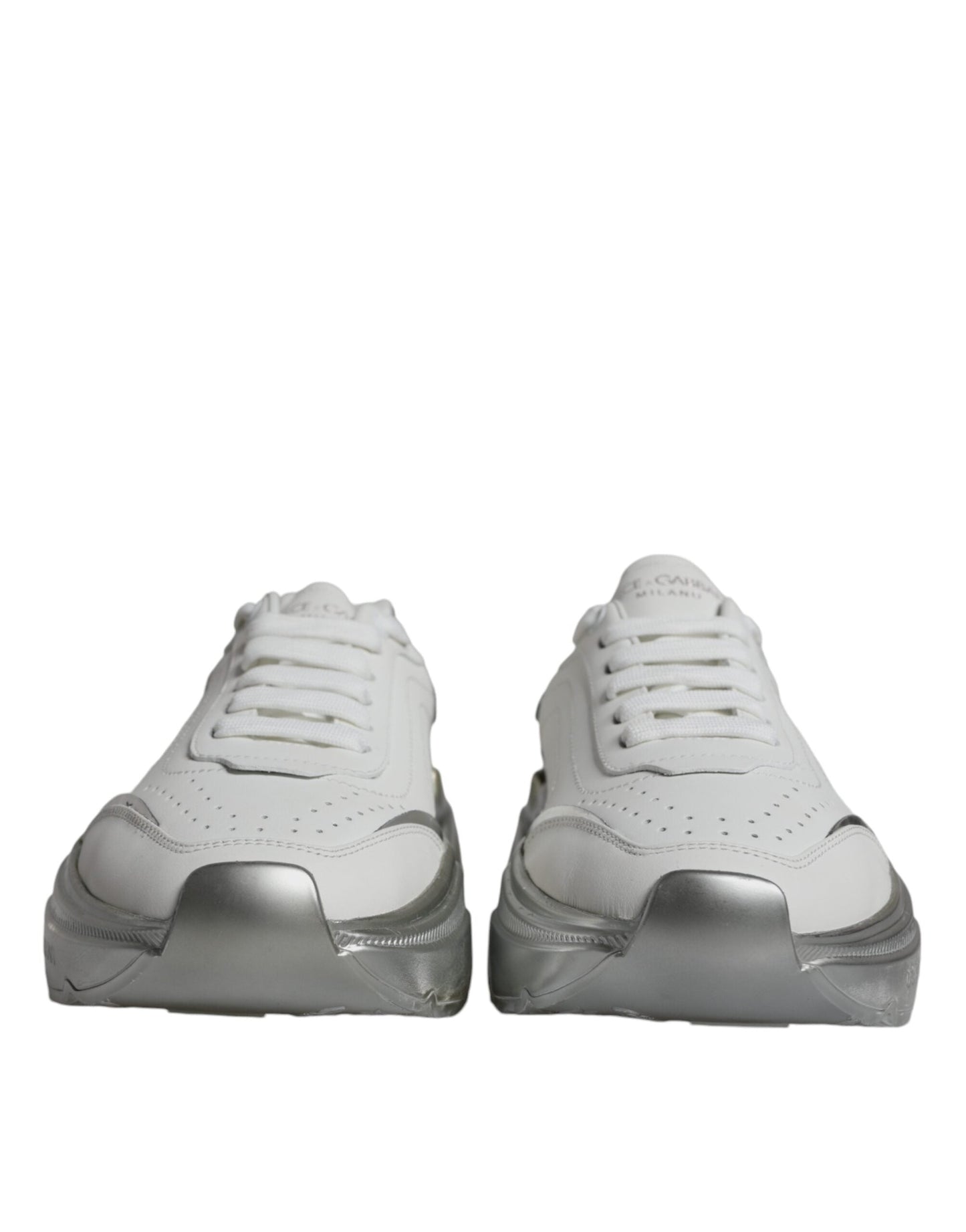 Dolce & Gabbana Silver White Daymaster Low Top Sneakers Women's Shoes (Pre-Owned)