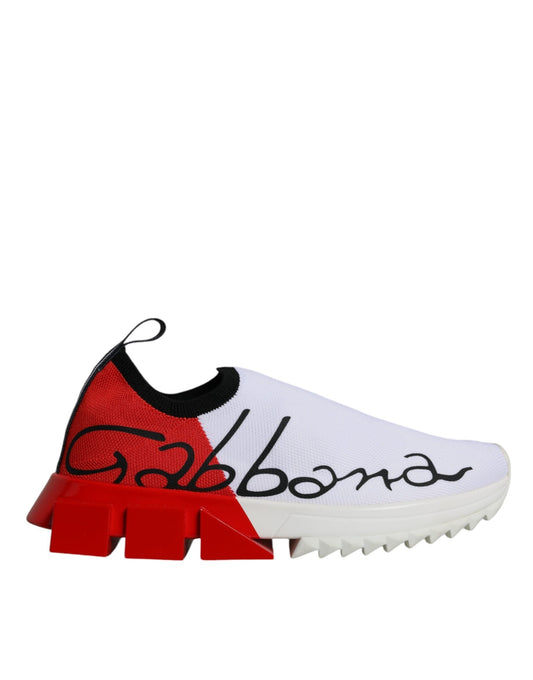 Dolce & Gabbana White Red Low Top Sorrento Men Sneakers Women's Shoes (Pre-Owned)