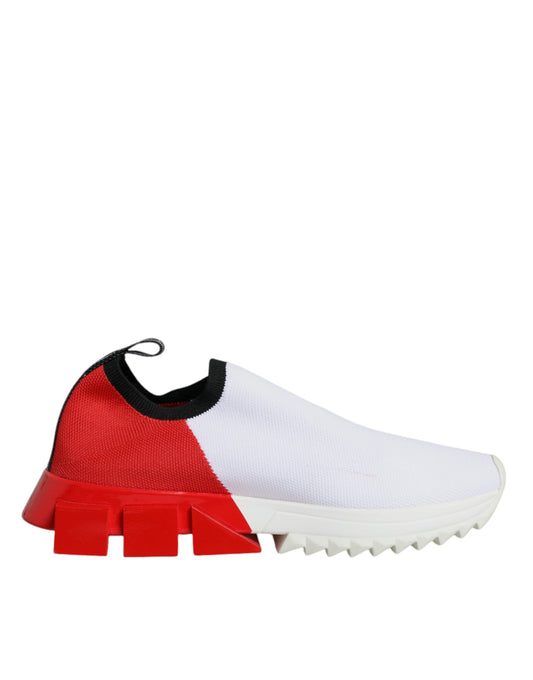 Dolce & Gabbana White Red Low Top Sorrento Men Sneakers Women's Shoes (Pre-Owned)