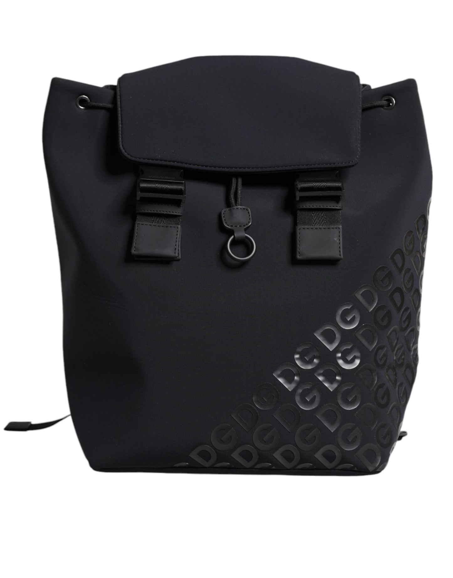 Dolce & Gabbana Black DG Mania Neoprene Travel Back Pack Women's Bag (Pre-Owned)