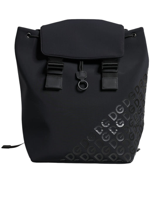 Dolce & Gabbana Black DG Mania Neoprene Travel Back Pack Women's Bag (Pre-Owned)