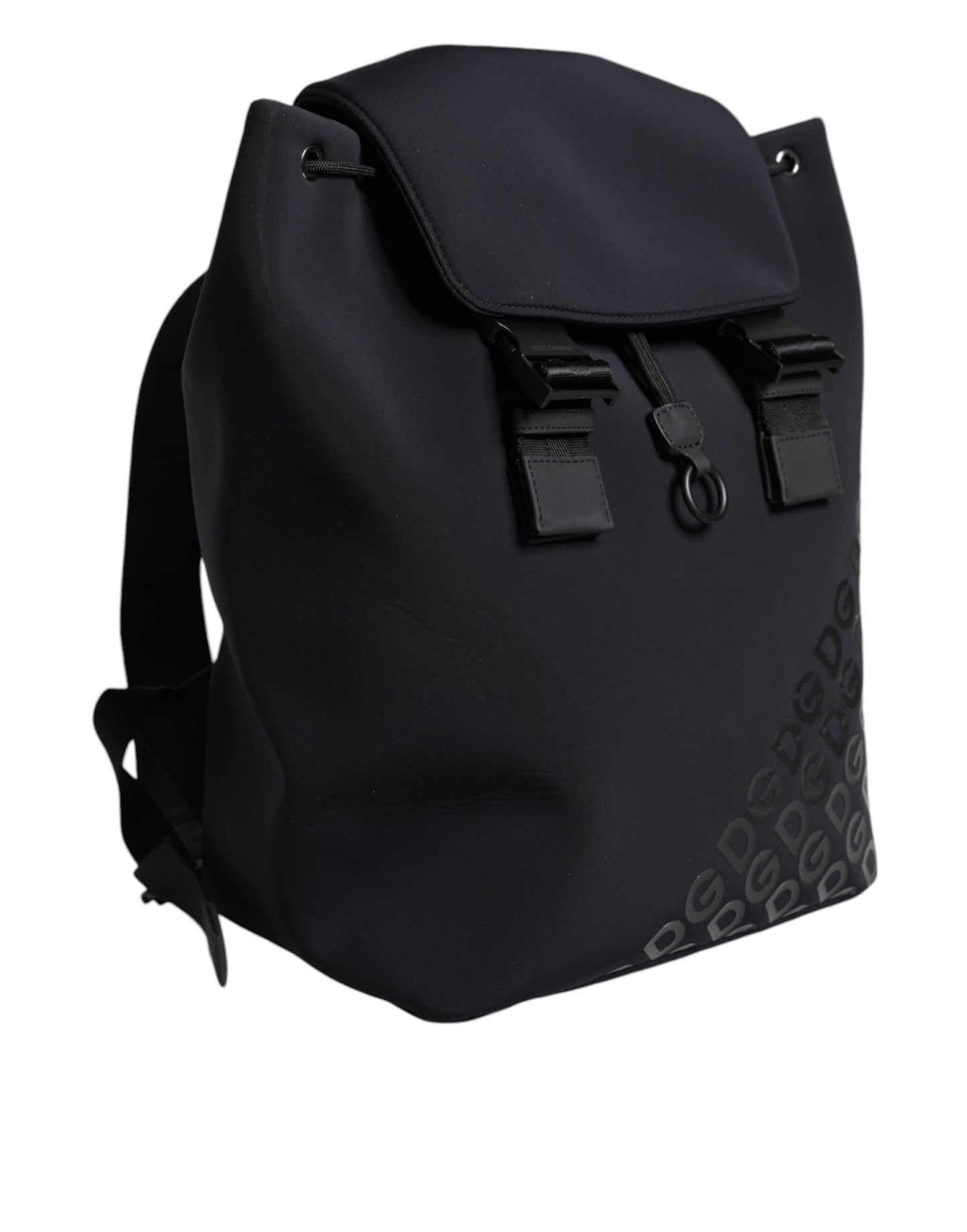 Dolce & Gabbana Black DG Mania Neoprene Travel Back Pack Women's Bag (Pre-Owned)