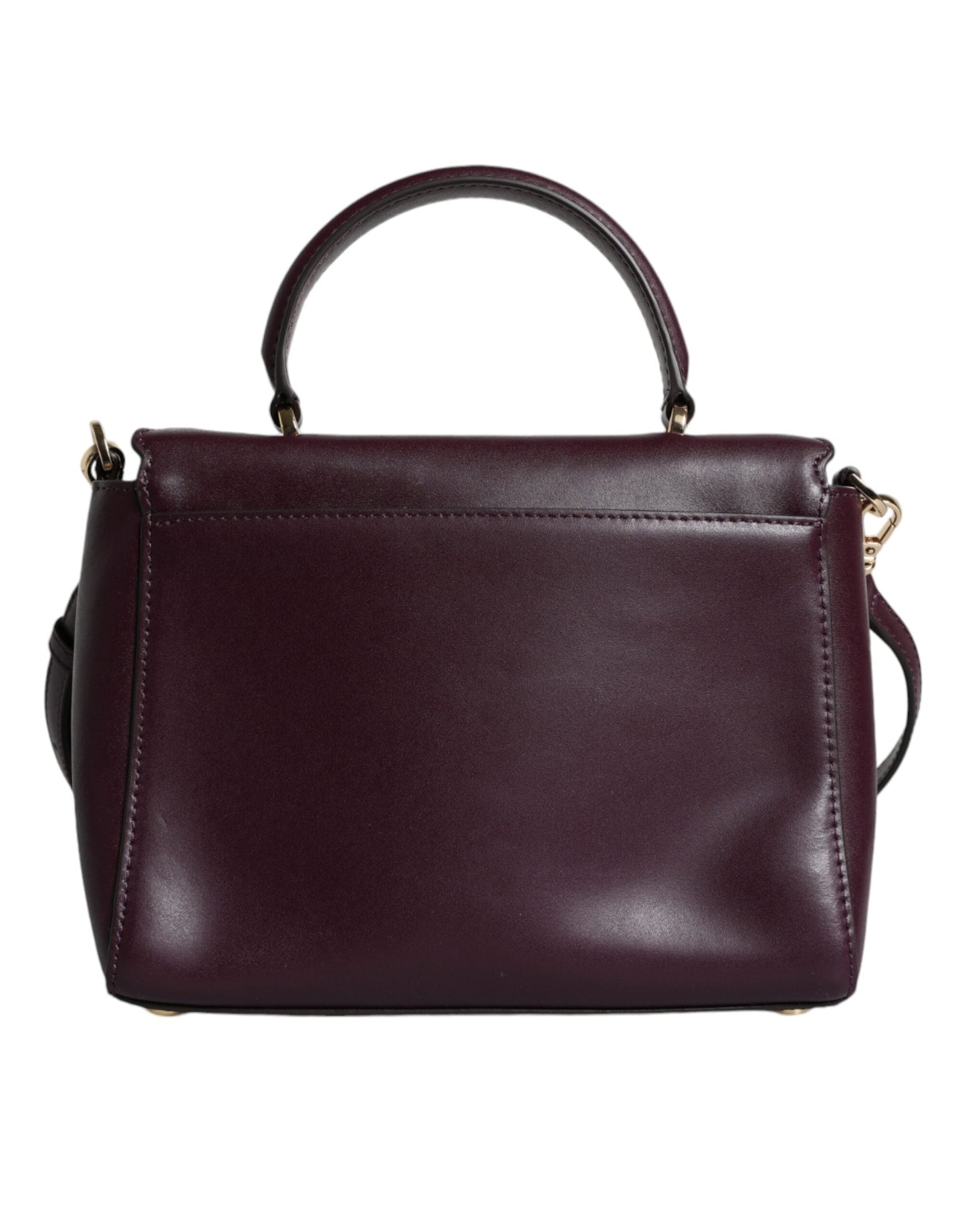 Michael Kors Purple Leather Logo Plaque Crossbody MINDY Satchel Women's Bag