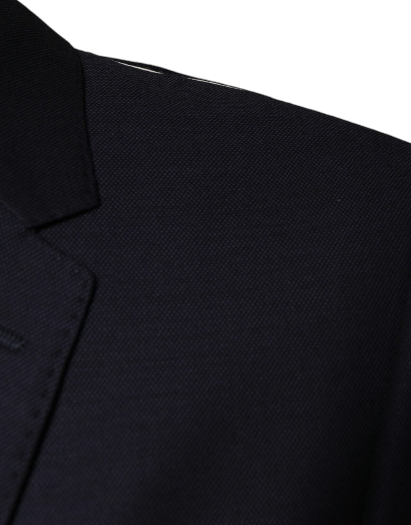 Dolce & Gabbana Dark Blue Wool Single Breasted Dress Coat Men's Blazer